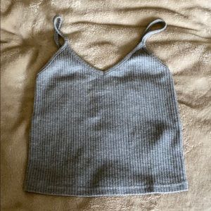 Gray crop top